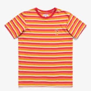 Banks journal Striped embroidered T-shirt with Hawaiian lady